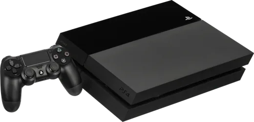 PlayStation 4 console with a DualShock 4 controller