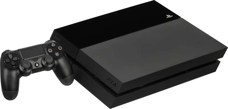PlayStation 4 console with a DualShock 4 controller